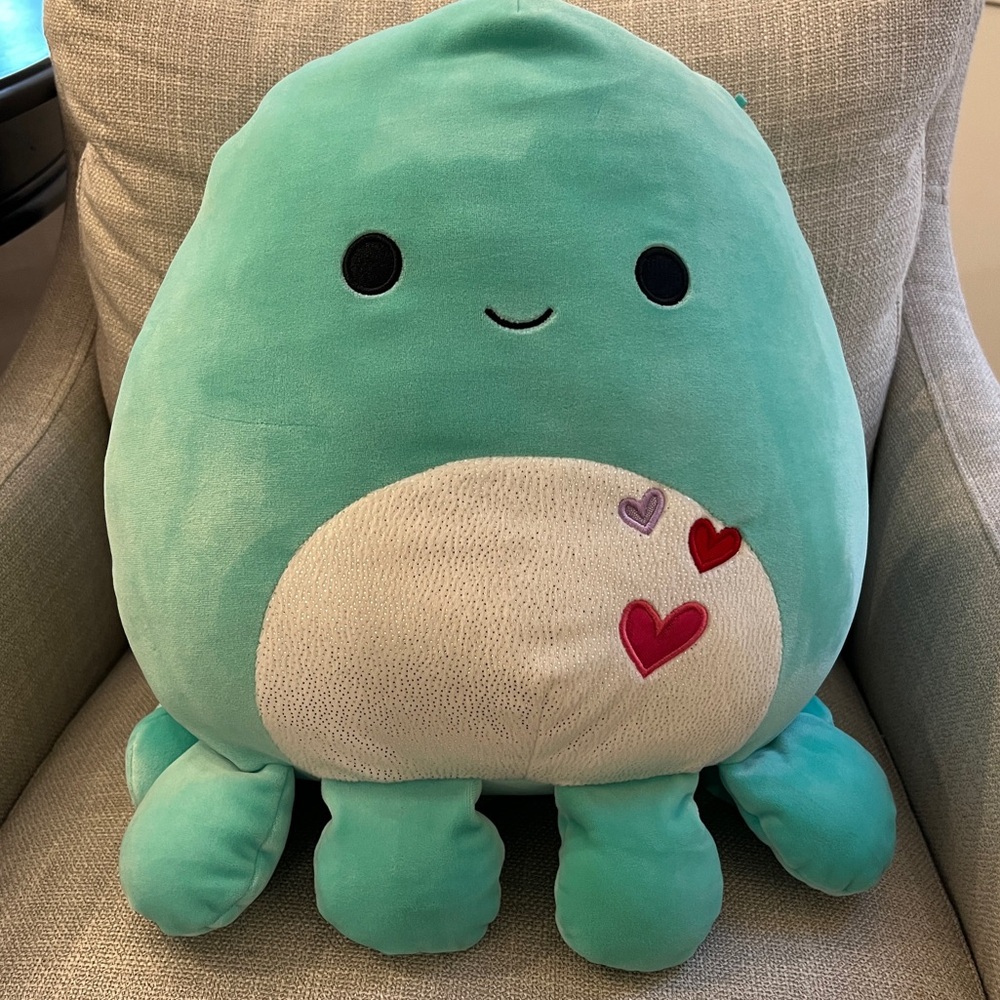 SQUISHMALLOWS 12” Zobey (Valentine) Aqua Octopus